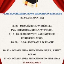 Zakończenie roku szkolnego klasy I-VII